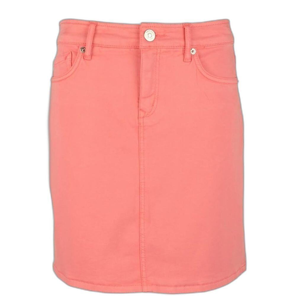 Tommy Bahama Boracay Beach Denim Tencel Skirt Pure Coral Size 14 - Picture 2 of 7